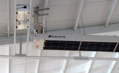 Plynové nízkoteplotní infrazářiče SCHULTE k vytápění průmyslových a skladovacích hal