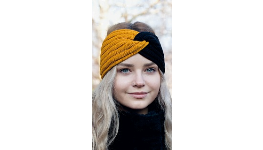 Moderní dámská a dívčí pletená čelenka – jednobarevné, dvoubarevné, s uzlem