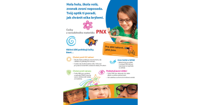 Brýlové čočky PNX z nerozbitného materiálu - tenké a lehké, vhodné pro děti