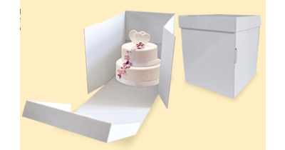 Klopové dortové krabice na vysoké patrové dorty - lepší manipulace i bezpečnost při převozu