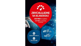 Vysokorychlostní optické a bezdrátové připojení k internetu v Blansku