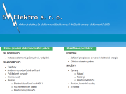 WEBOV&#193; STR&#193;NKA SV - Elektro, s.r.o. elektromontáže a revize