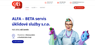 Strona (witryna) internetowa ALFA - BETA servis uklidove sluzby s.r.o.