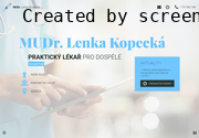 WEBOV&#193; STR&#193;NKA MUDr. Lenka Kopecká praktická lékařka pro dospělé