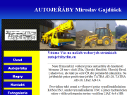 Strona (witryna) internetowa Autojeraby Miroslav Gajdusek