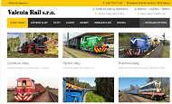 Strona (witryna) internetowa Valenta Rail s.r.o.