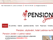 Strona (witryna) internetowa Pension Jordan Ubytovani a vinny sklipek na Morave