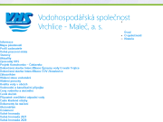 Strona (witryna) internetowa Vodohospodarska spolecnost Vrchlice - Malec, a.s.
