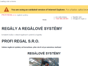 WEBOV&#193; STR&#193;NKA PROFI REGAL  s.r.o. regálové systémy
