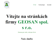 Strona (witryna) internetowa GEOSAN spol.s.r.o.