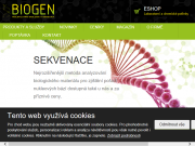 Strona (witryna) internetowa Biogen Praha, s.r.o. Molekularni biologie a genetika