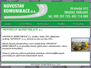 Strona (witryna) internetowa NOVOSTAV KOMUNIKACE a.s.
