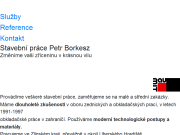 Strona (witryna) internetowa Stavebni prace Petr Borkesz