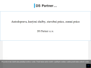 Strona (witryna) internetowa DS Partner s.r.o. Zemni a vykopove prace Brno, Blansko