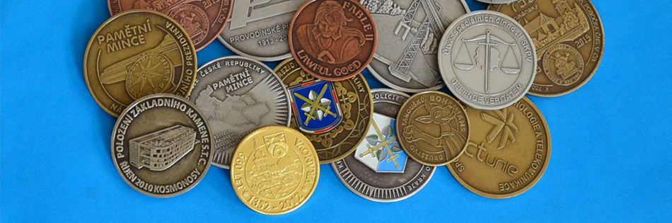 Výroba mincí, odznaků, kožená a kovová galanterie