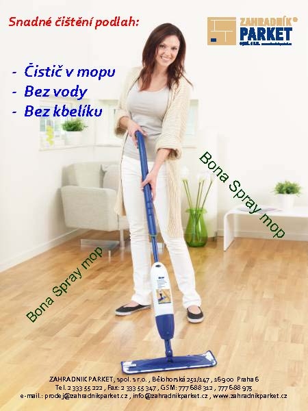 BONA SPRAY MOP, snadná údržba podlah, perfektní péče pro podlahy