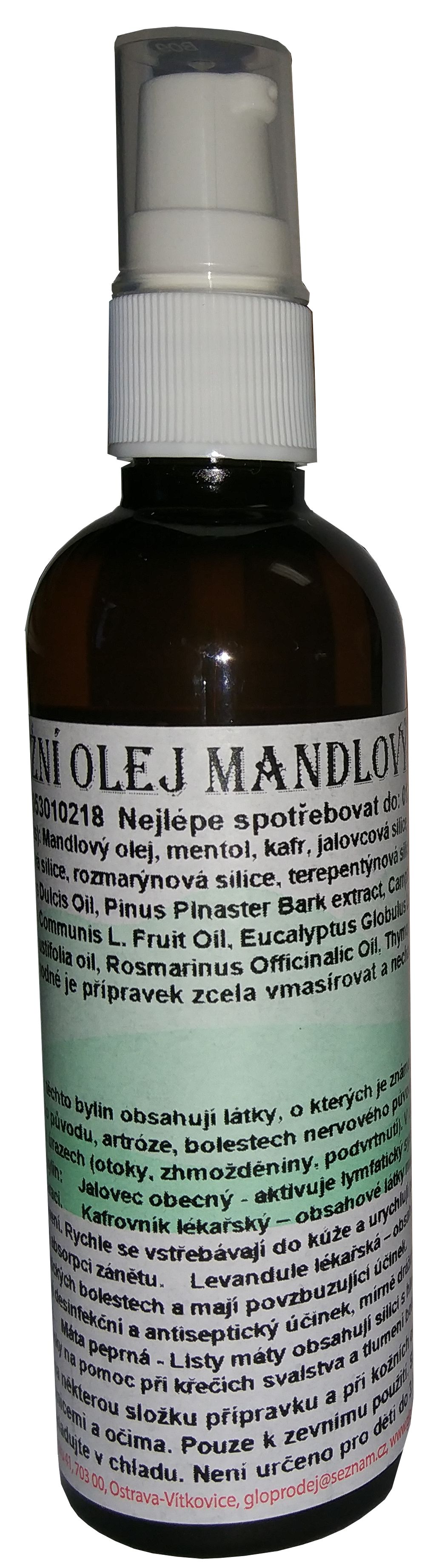Jalovcový masážní olej mandlový