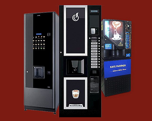 Nápojové, svačinové a kávové automaty, sodobary pro školy i firmy