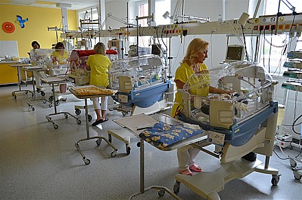 Dětské oddělení Oblastní nemocnice Kolín, a.s., ambulance, lůžková část, JIP, novorozenecké