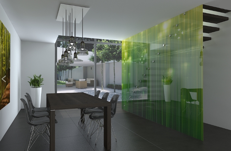 Glass tiles, screens, dividing walls with the printed glass – the Czech Republic