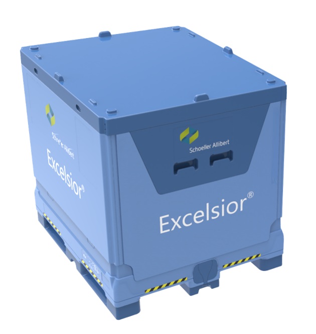 Plastový skládací hygienický kontejner Combo Excelsior je vhodný i pro potravinářský průmysl
