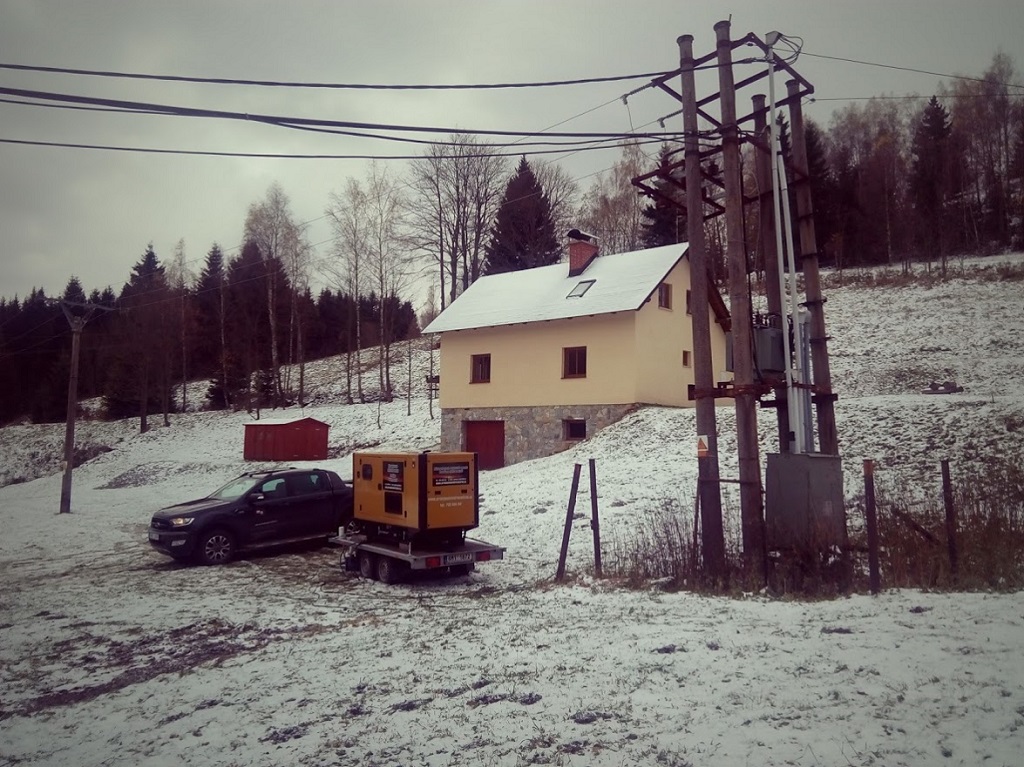 Zapůjčení elektrocentrál při havarijních stavech a přírodních kalamitách Jižní Morava