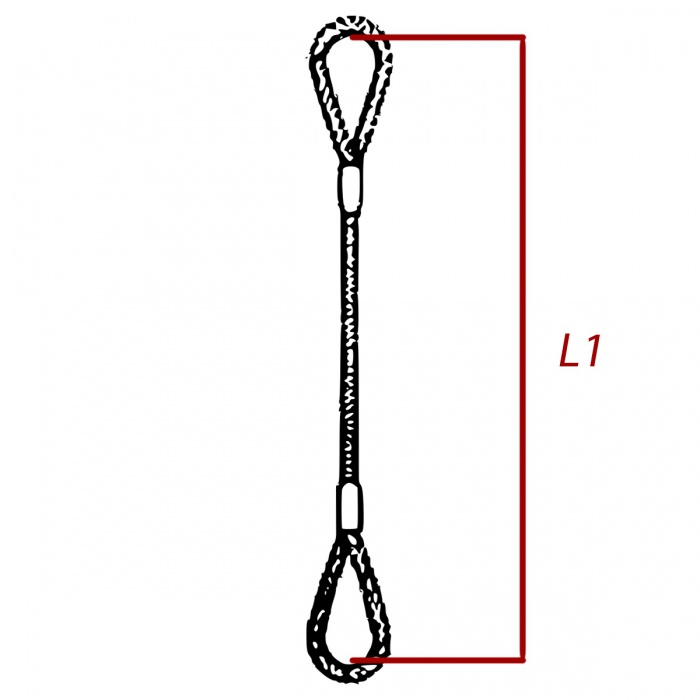 Ocelové vázací lano jednopramenné zalisované