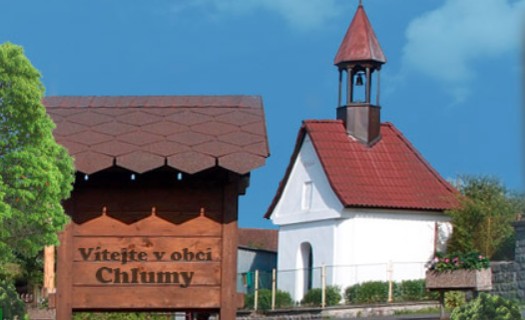 Obec Chlumy, lesy, louky, turistická oblast okrese Plzeň – jih