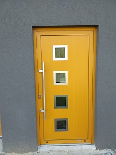 Hliníkové vchodové dveře - dodávka, prodej, montáž Jemnice, Slavonice