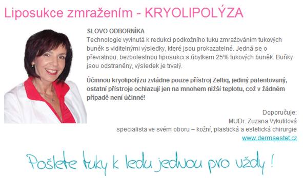 Kryolipolýza, liposukce zmražením, bezbolestná liposukce Brno
