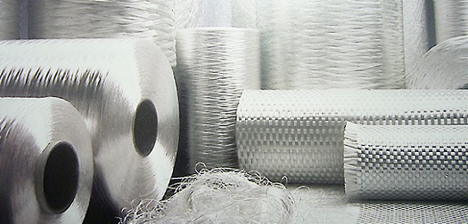Materiál pro výrobu kompozitu - pryskyřice, výztuže - skelné rohože, tkaniny