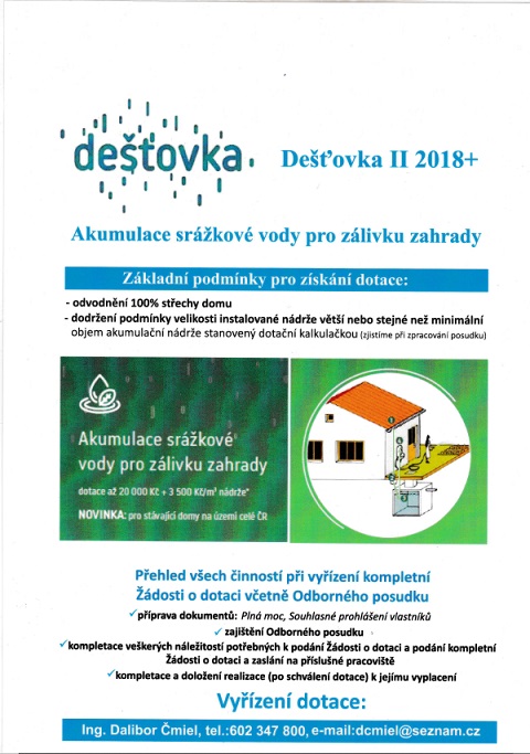 Program Dešťovka II. 2018 +, Moravskoslezský kraj