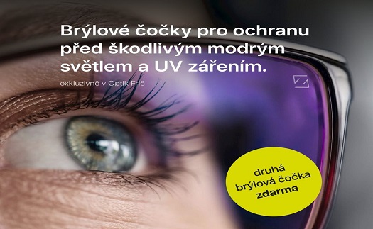 Brýle, brýlové čočky s filtrem proti modrému záření a UV záření Znojmo, Moravské Budějovice