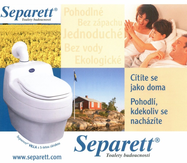 Ekologická kompostovací suchá toaleta Separett Liberec Praha