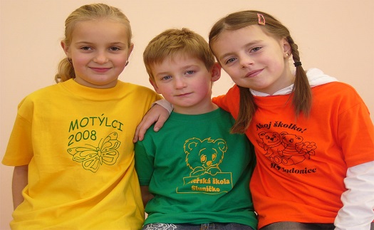 Památeční trička pro předškolády, žáky základních škol s potiskem