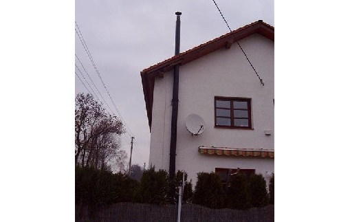 Montáž fasádních komínů pro domy, Opava