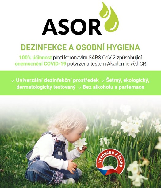 Univerzální Dezinfekční prostředek Asor - 100% účinnost proti SARS-CoV-2