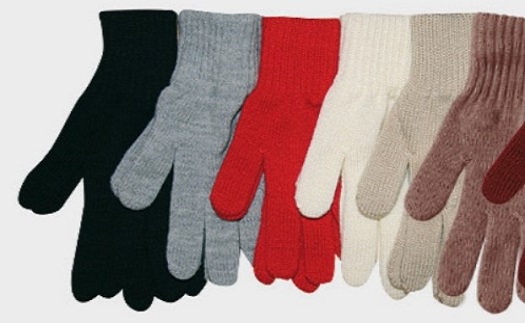 Dámské a pánské pletené rukavice, dětské a dámské kruhové zimní šály