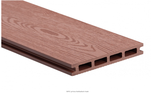 Dřevoplastové terasové WPC prkno s dřevodekorem v různých odstínech