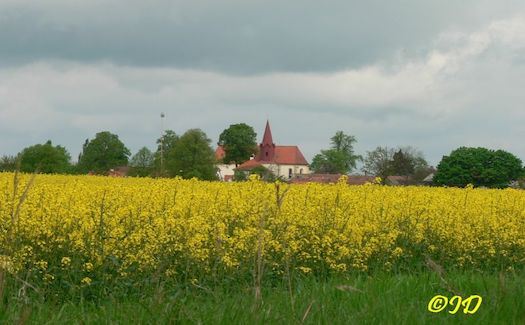 Obec Drahov Jihočeský kraj - kostel nanebevzetí Panny Marie a ráj pro cyklisty