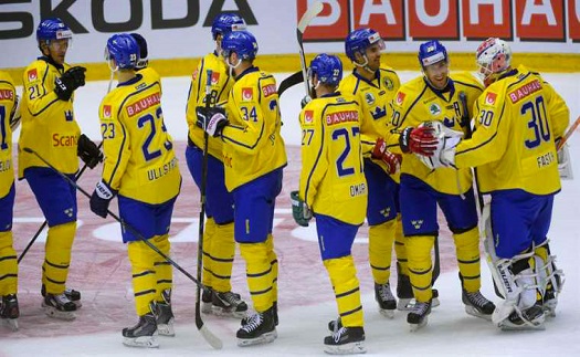 Hokejové dresy používané v Norsku a Švédsku