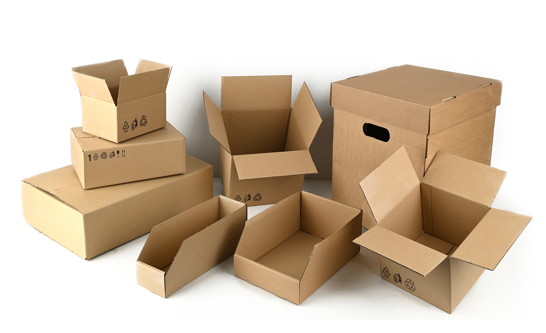 Třívrstvé a pětivrstvé klopové krabice a obaly e-shop