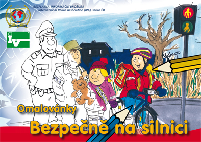 Dopravní publikace k výchově dětí Bezpečně na silnici, omalovánky