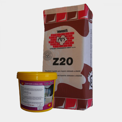 Z20 - Flexibilní lepidlo třídy C2TE-S1 pro lepení keramických obkladů a dlažeb,  skleněných i keramických mozaik