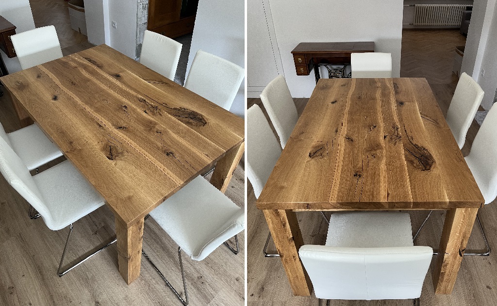 designový stůl z masivu - více provedení dub, buk, jasan