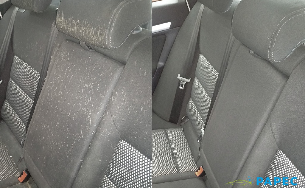 Čištění vozidla suchou i mokrou cestou - vyčištění interiéru, odstranění chlupů, skvrn