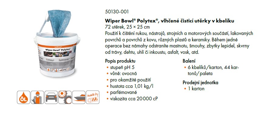 Průmyslové utěrky Wiper bowl Polytex v kyblíku e-shop