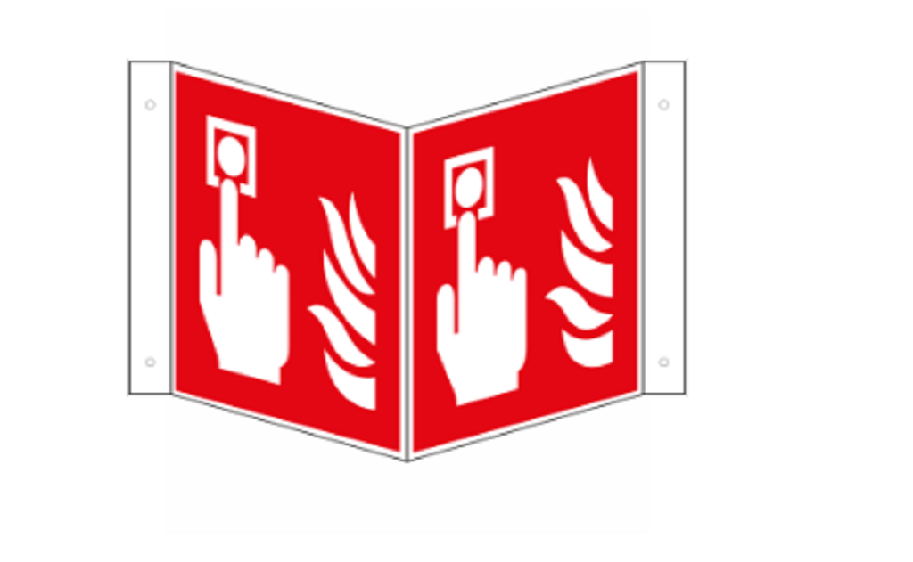 Úhlová značka hlásič požáru