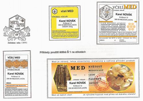 Včelařské etikety pro váš med - METAPIS