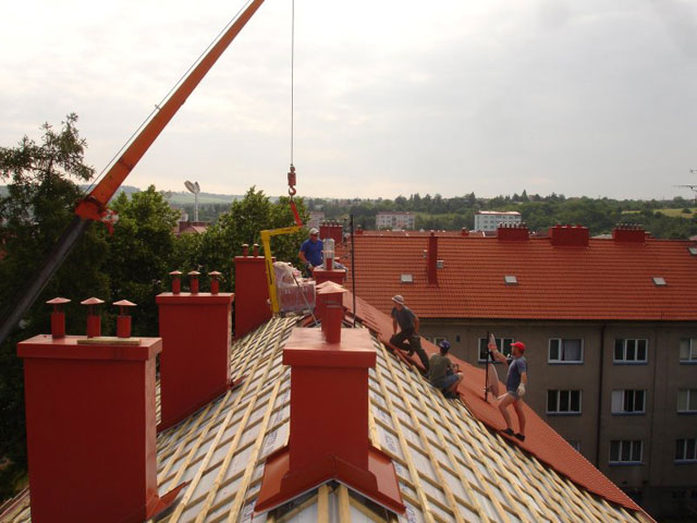 Rekonstrukce, oprava střechy, Zlínský kraj, Praha